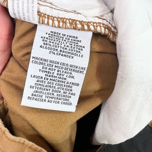 Caterpillar Pants Womens 32x32 Tan Brown Flat Front Workwear Five Pocket - Picture 5 of 10